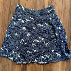 ModCloth short skirt wave ocean lined